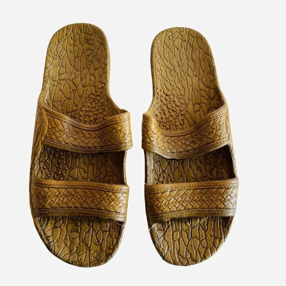 Pali Hawaii Women's Size 9 Tan Adult Classic Jandals Jesus Jelly Sandals - Picture 2 of 4